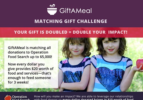 GiftAMeal Launches Plan to Feed Hungry During COVID-19 Crisis